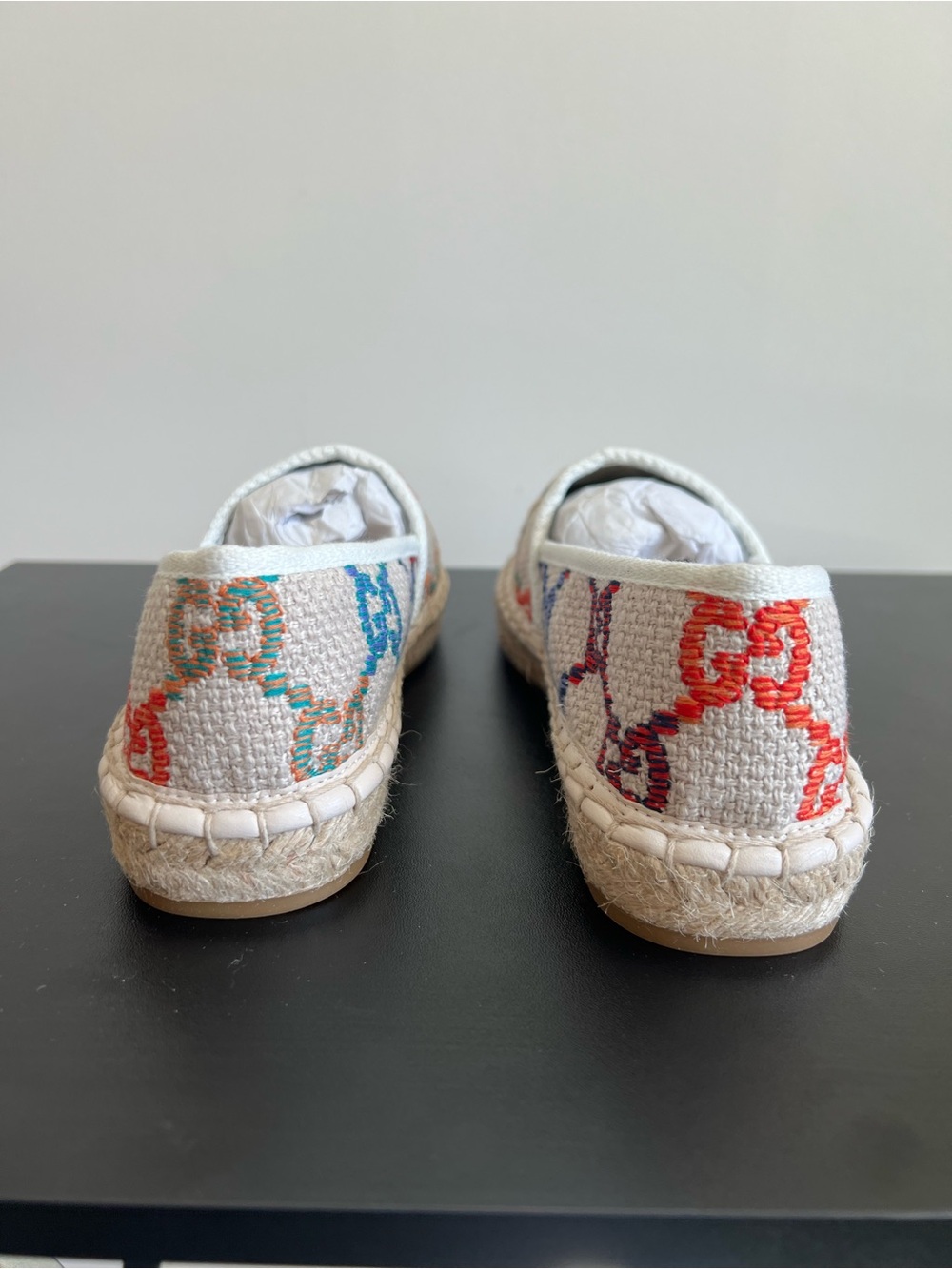 Gucci Multicolor GG Embroidered Espadrille Flats EU 40 - Picture 4 of 13